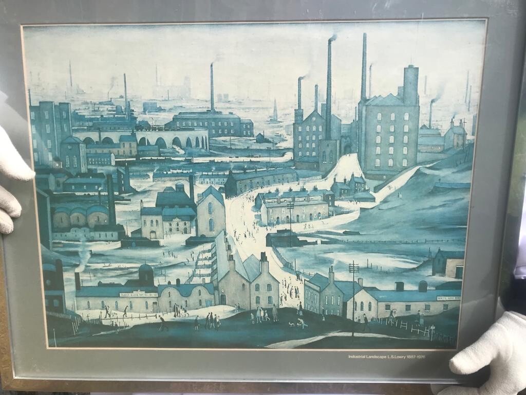 Lowry Industrial Landscape Ashton-under-lyne 1887-1976 Framed Oleograph