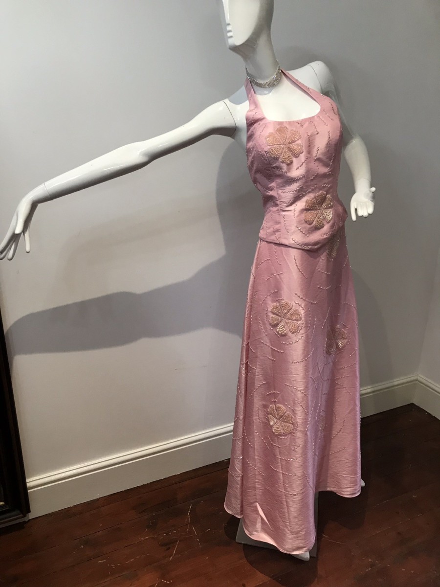 Stunning Pink 3 Piece Cocktail Gown By Sara Bernshaw Size 12 New