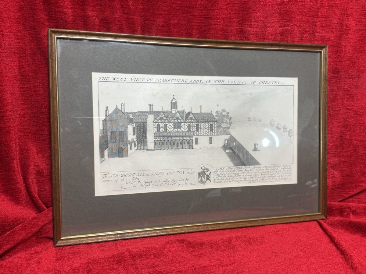 Primary image for Combermere Abbey, Cheshire Antique Lithograph Print 1727 (1880) By Buck Brothers