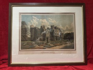 Harwarden Castle Print Victorian By Marcus Ward & Co Antique Print Circa - 1890 Composition - Printed Coloured Lithograph On Vellum Listing Description Coloured Antique Lithograph Print Depicting A Pictorial View Of Hawarden Castle Frontage Around 1880 And The Surrounding Gardens. Framed Glazed Print By Marcus Ward & Co. Built In The Mid Eighteenth Century, Harwarden Castle Was The Estate Of Former British Prime Minister William Ewart Gladstone, Having Previously Belonging To The Family Of His Wife Catherine Glynn. Gladstone Occupied The House Until His Death There in 1898. The House And Estate Are Still A Private Residence Although Some Of The Grounds Are Open To The Public. Dimensions In Cms Height 60cm X Width 74cm