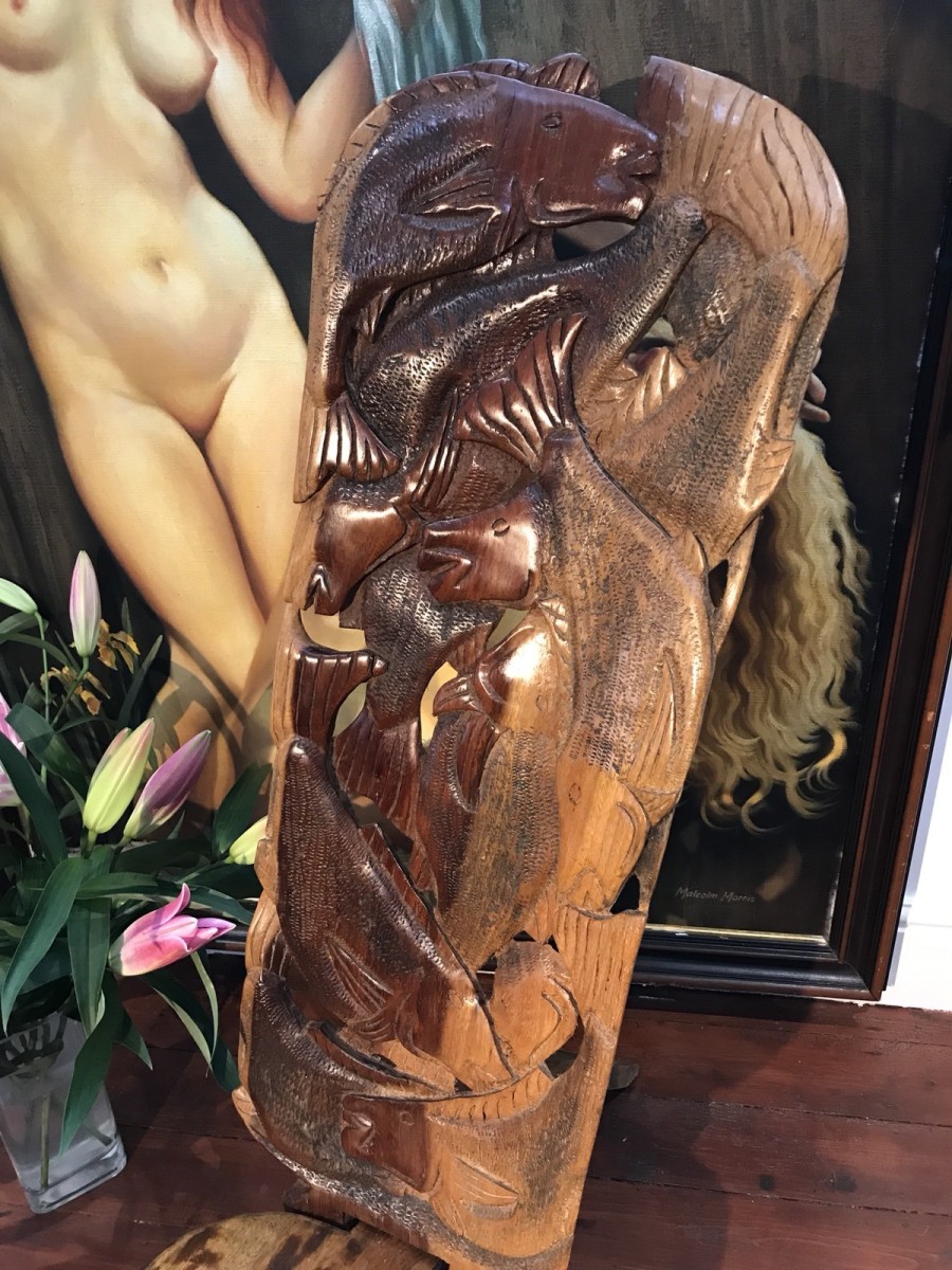 North African Tribal Native Carved Wood Chief Tains Story Telling Chair