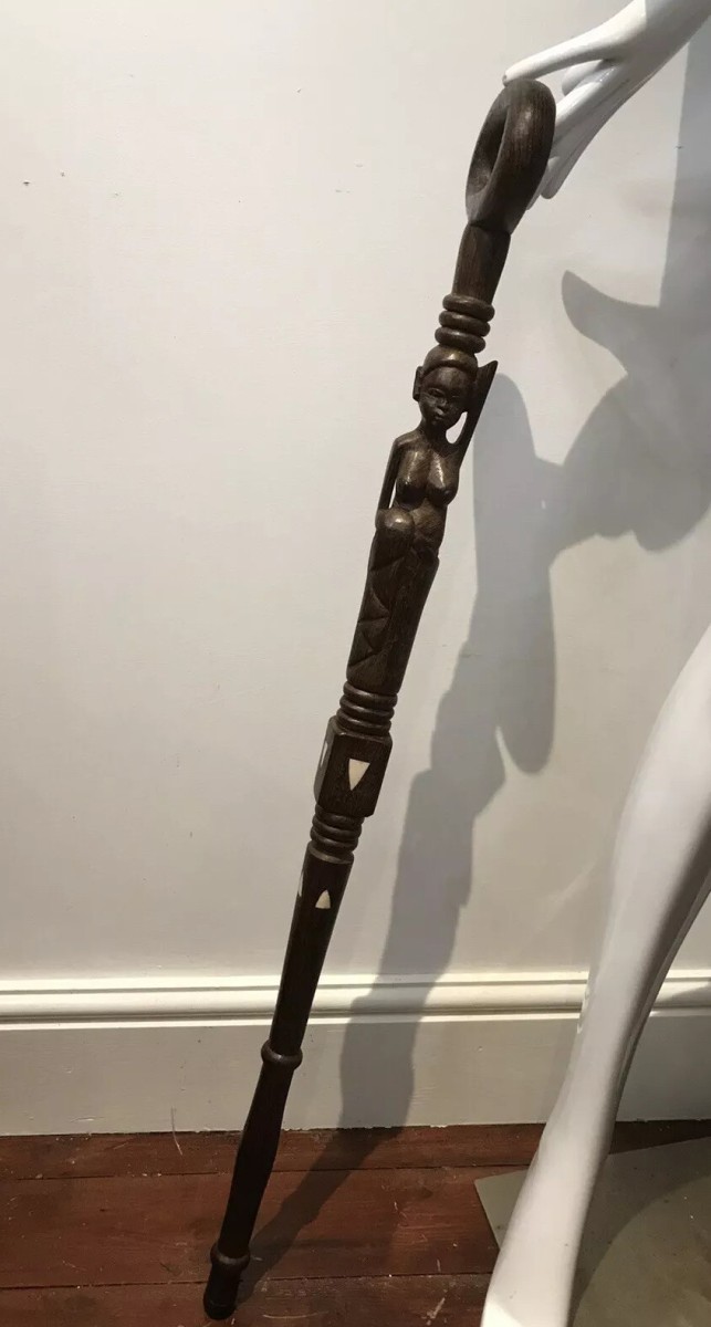 Primary image for Unique Afican Carved Chieftains Carved Hardwood Walking Stick