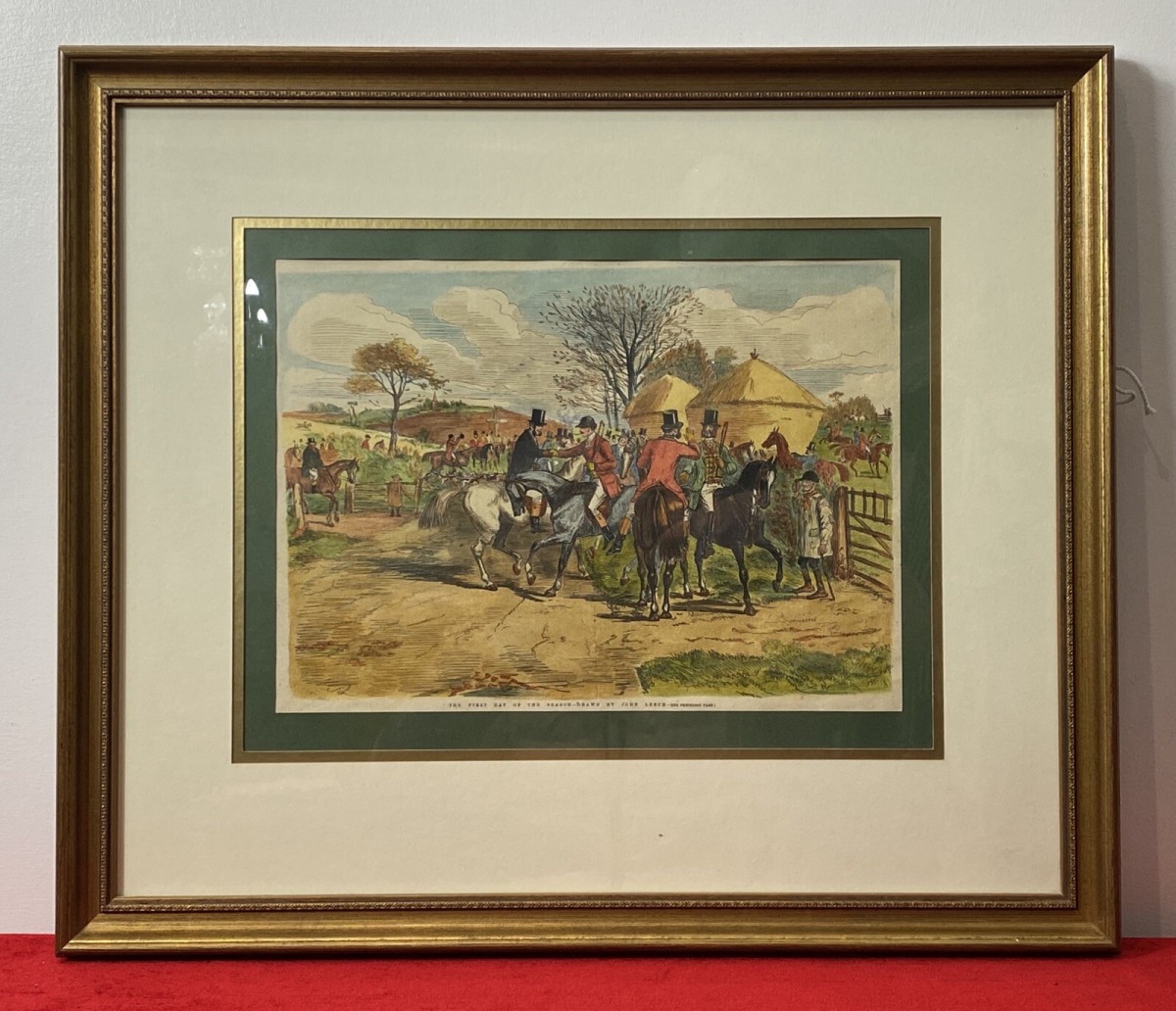Primary image for First Day Of The Season Characterised Etching By British Illustrator John Leech