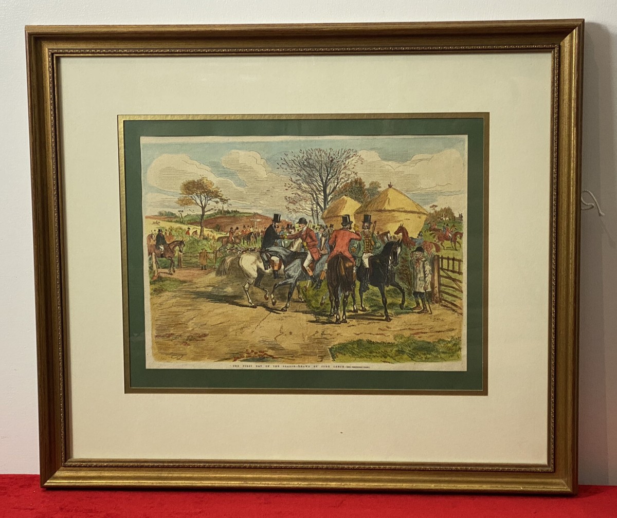 First Day Of The Season Characterised Etching By British Illustrator John Leech