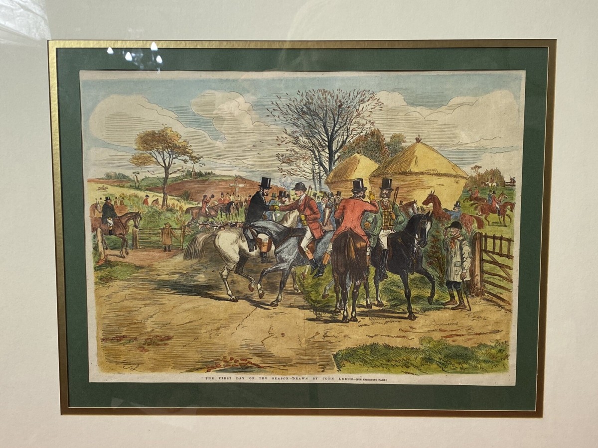 First Day Of The Season Characterised Etching By British Illustrator John Leech