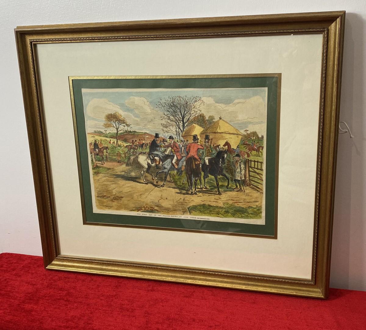 First Day Of The Season Characterised Etching By British Illustrator John Leech