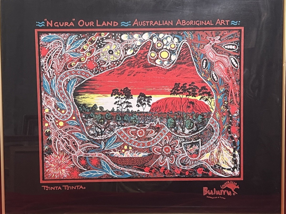 Australian Bulurru Aboriginal Artwork Titled 'ngura Our Land' By Artist Tjinta