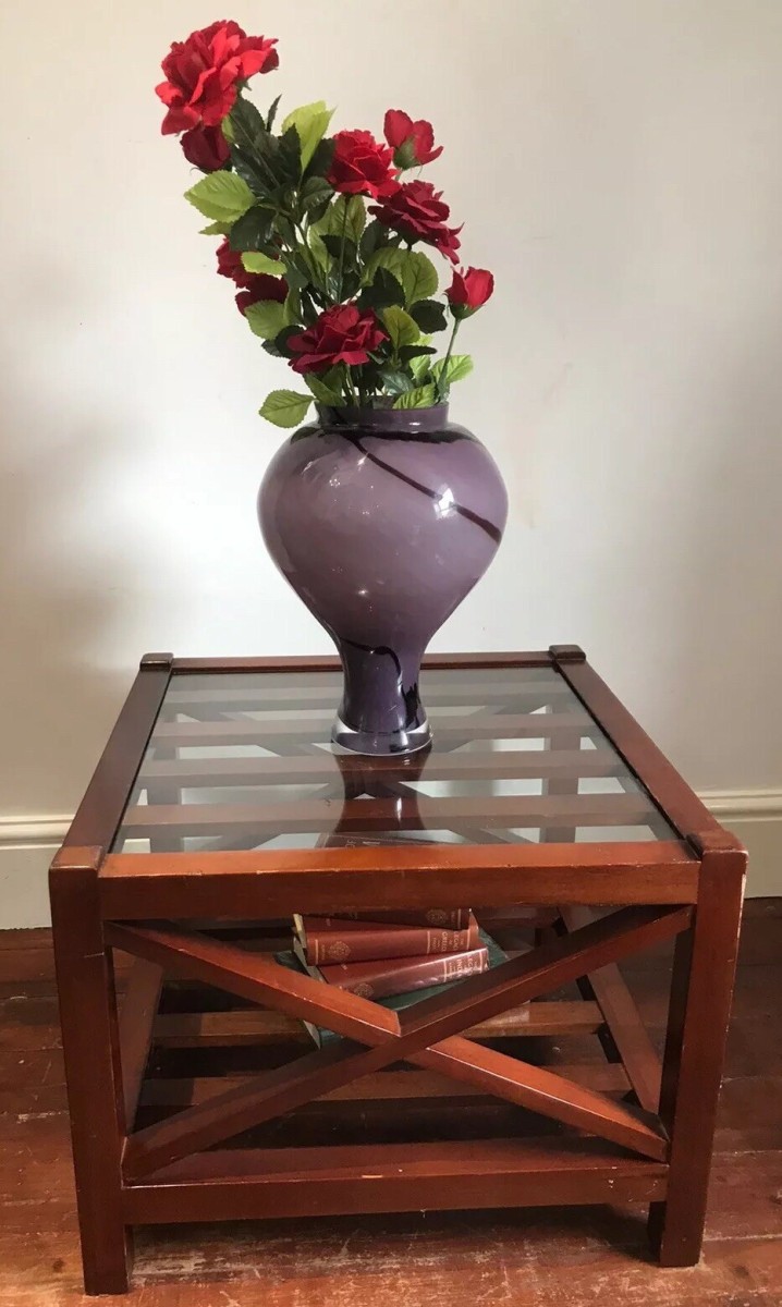 Sea Captains Mahogany X Frame Coffee Table Stunning Maritime Piece