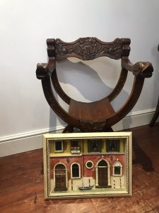 Carved Red Walnut X Frame Green Man Great Hall Chair Hand Carved In Solid Red Walnut Wood With Green Man Face Carvings, Griffins Head Arm Rests And Floral Motifs Carved Arched Stretchers Stunning Quality X Frame Hall Chair Lovely Condition Dimensions In Inches Height 36.5 Seat Height 17” Width 24.5” Depth 20”
