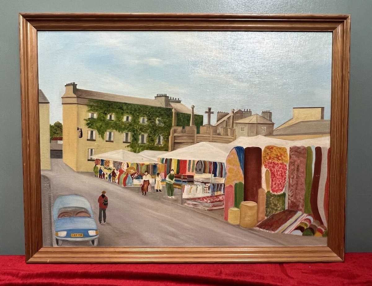 British Contemporary Art Market Day At Kirby Lonsdale Artist Lawrence Crane