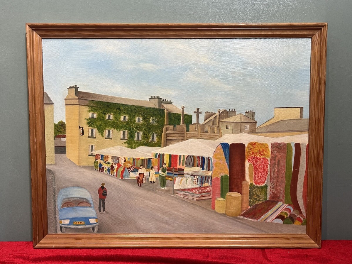 British Contemporary Art Market Day At Kirby Lonsdale Artist Lawrence Crane
