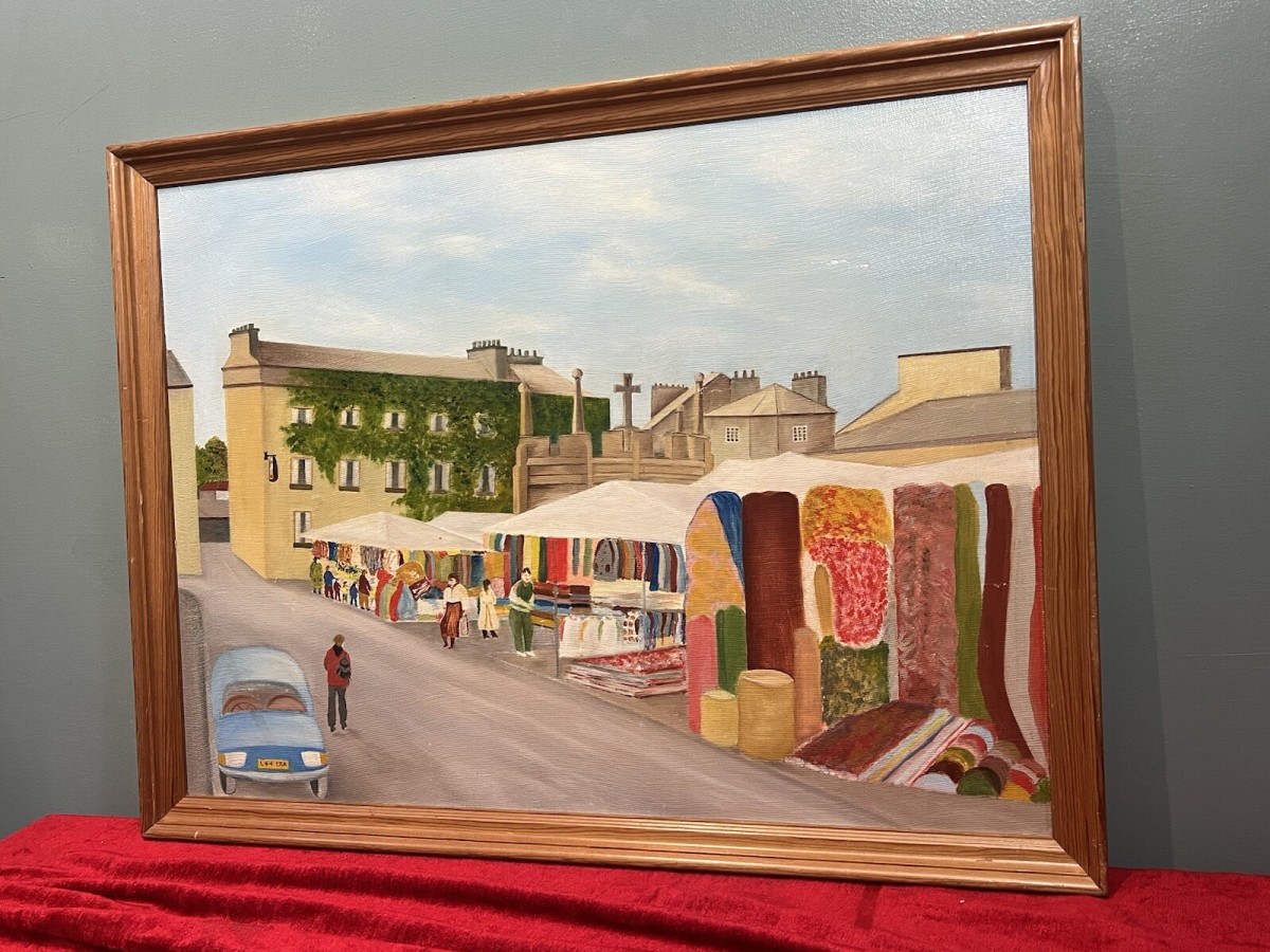British Contemporary Art Market Day At Kirby Lonsdale Artist Lawrence Crane