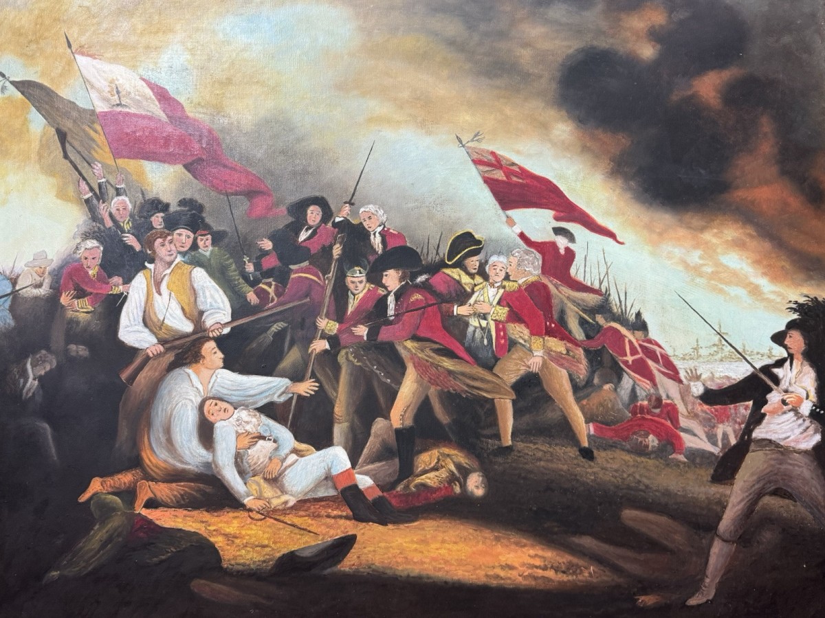 Historic After John Trumbull 'the Battle Of Bunker Hill' Artist Robert Lawson