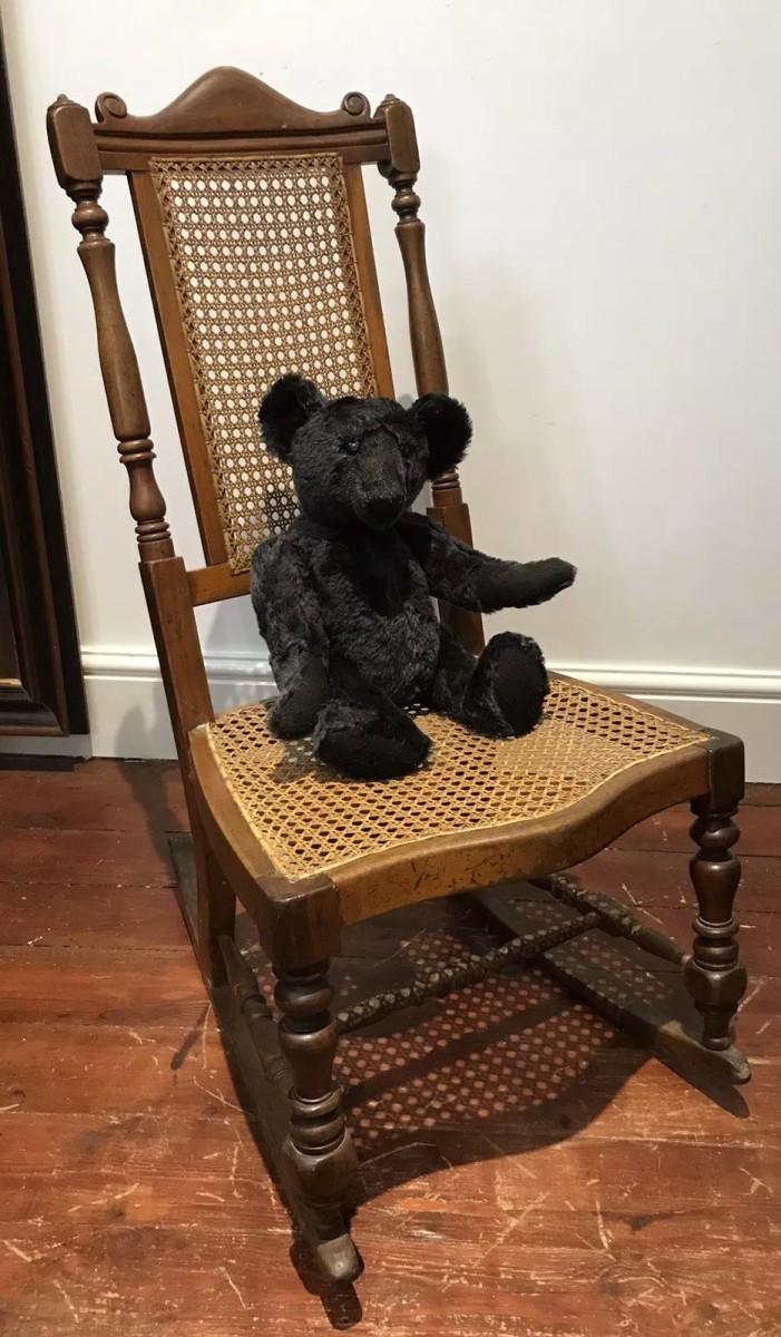 Primary image for Aesthetic Movement Rare Cane Serpentine Front Spindle Back Rocking Chair