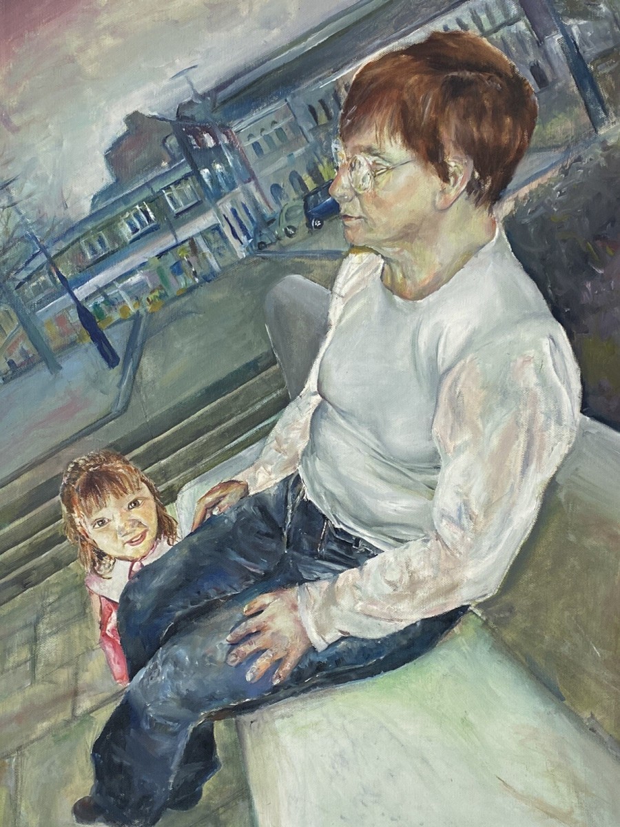 Pair Of 20th Century Contemporary Expressionist Oil Paintings After Lucian Freud