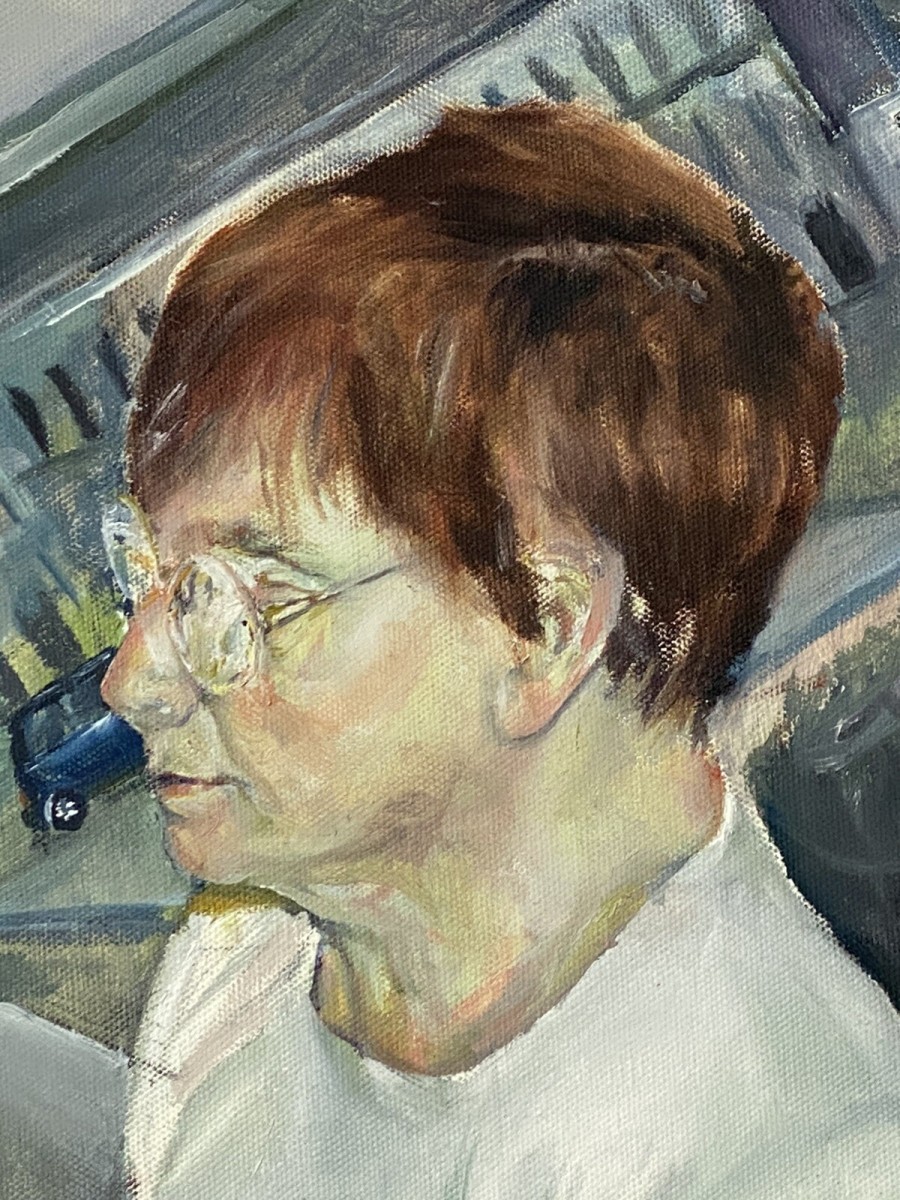 Pair Of 20th Century Contemporary Expressionist Oil Paintings After Lucian Freud