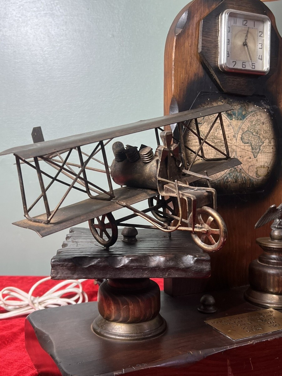 Louis Blériot French Aviation Inventor Showpiece Lamp/timepiece
