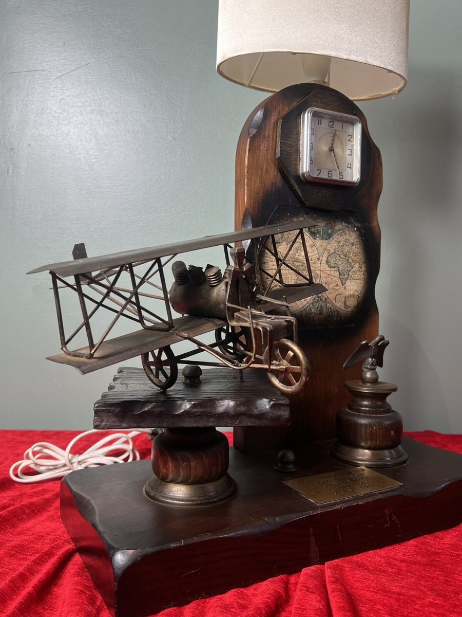 Louis Blériot French Aviation Inventor Showpiece Lamp/timepiece
