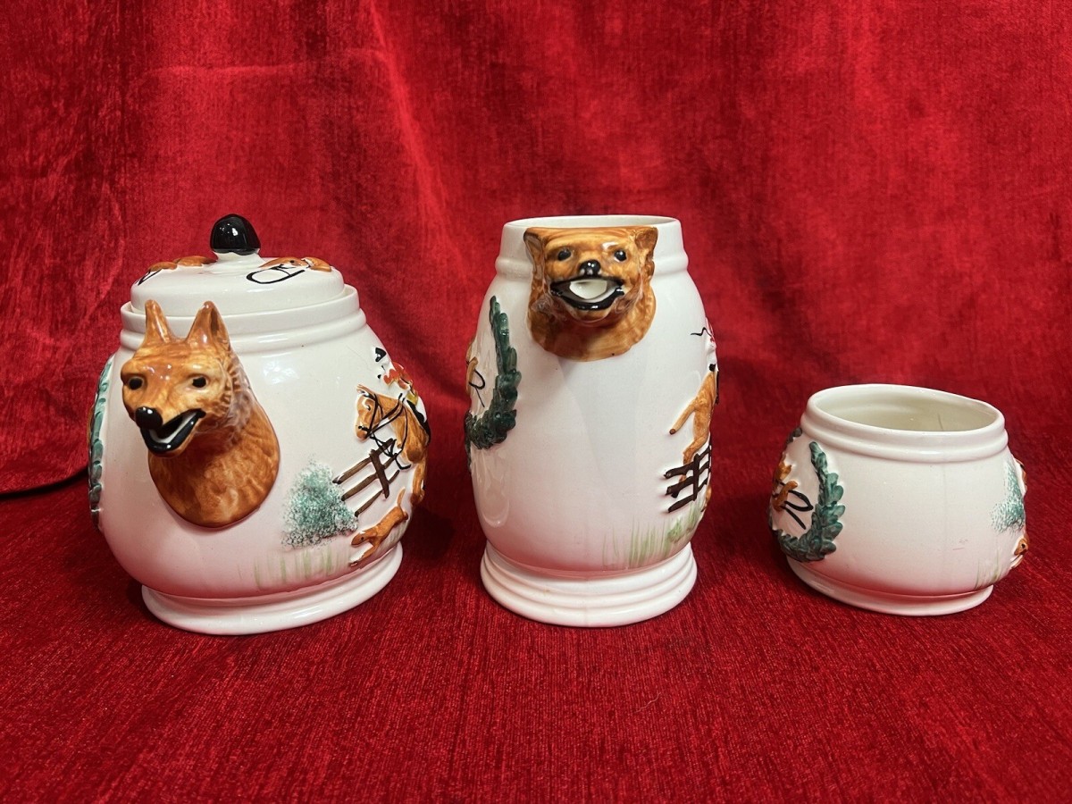 Gentlemans Hunt Scene Coffee Set
