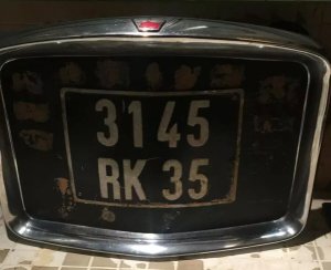 Austin Princess 1964 Car Radiator Decorative Collectors Item Austin Princess Metal Plated Chrome Front Radiator With Red Enamel Emblem French Number Plate On The Front For Decorative Collectors Piece Only Dimensions In Inches Height 15” Width 23”