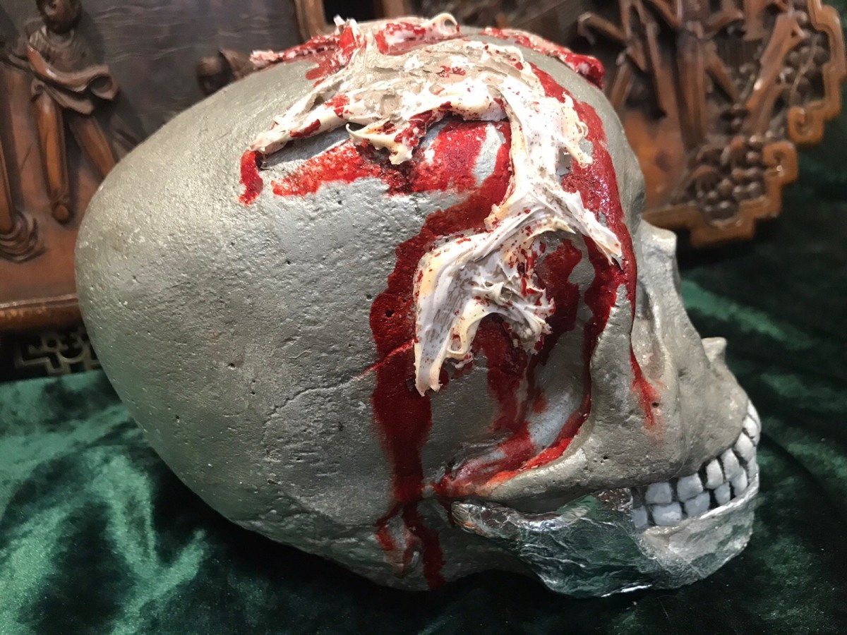 Exciting Macabre Skull Sculpture Used In Theatre Production Hamlet Shakespeare