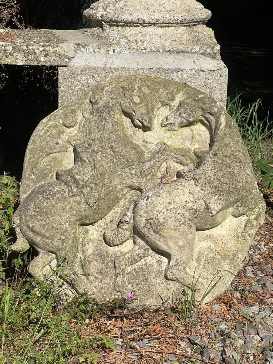 Rearing Stallions Garden Wall Monument