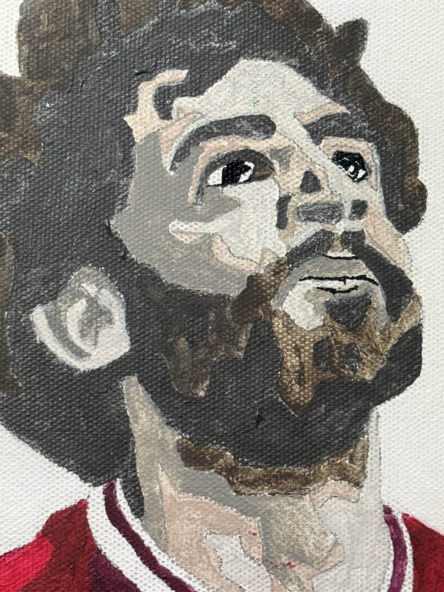 Professional Footballer Liverpool Fc Mohamed Salah Oil Painting
