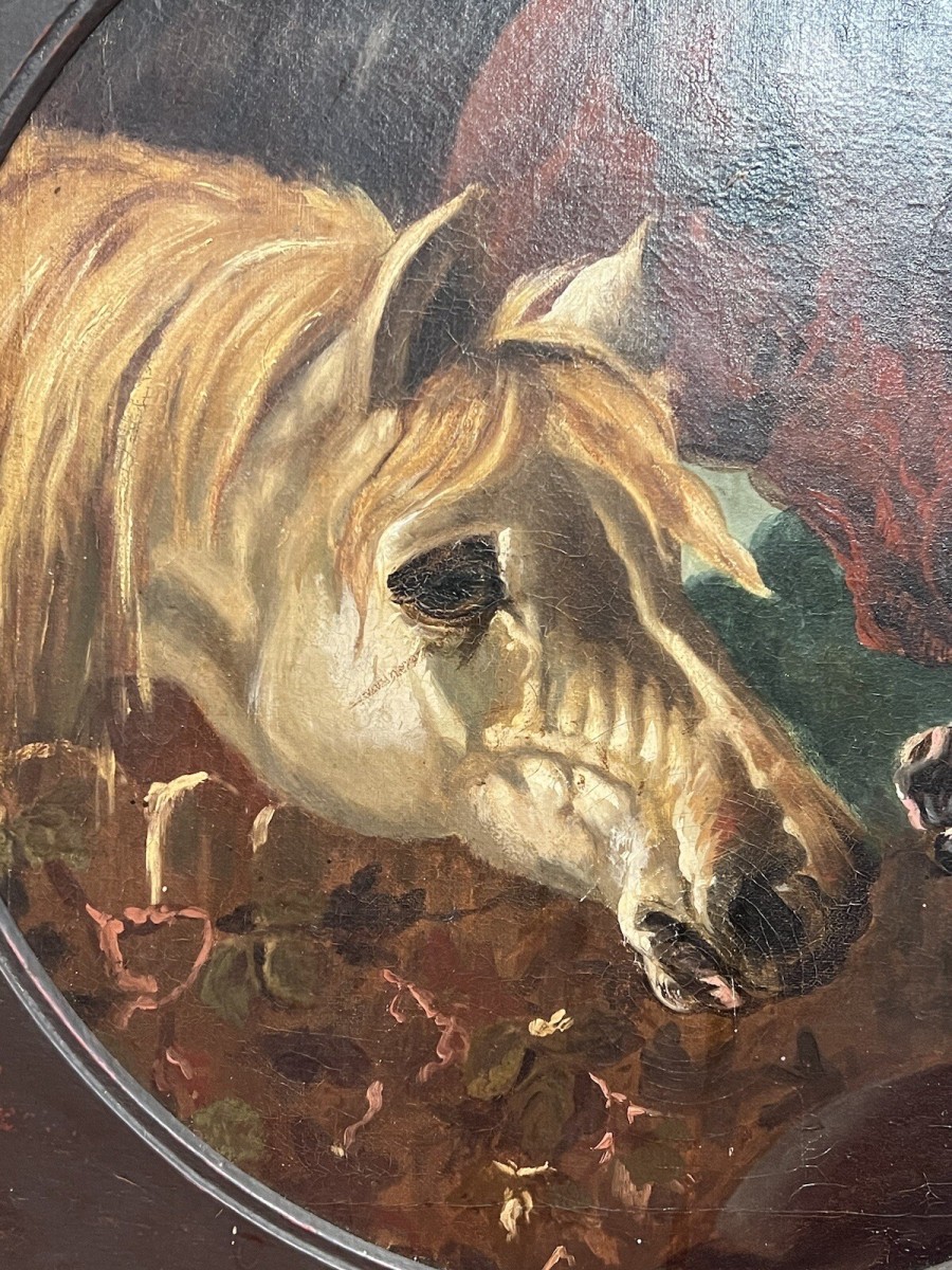 Fine Art 19th Century Trio Of Horses Attributed To John Frederick Herring