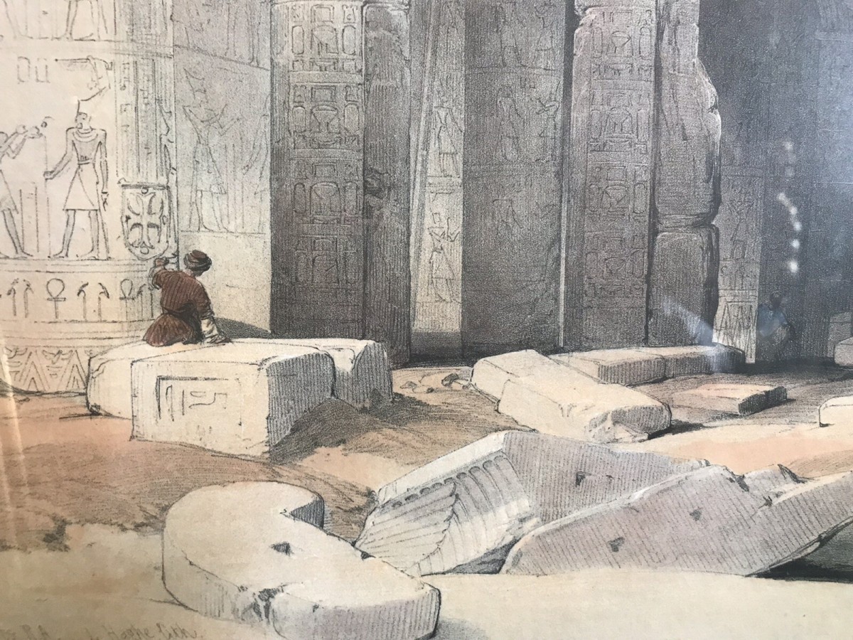 Fine Lithograph Grand Portico Of The Temple Of Philae David Roberts R.a.