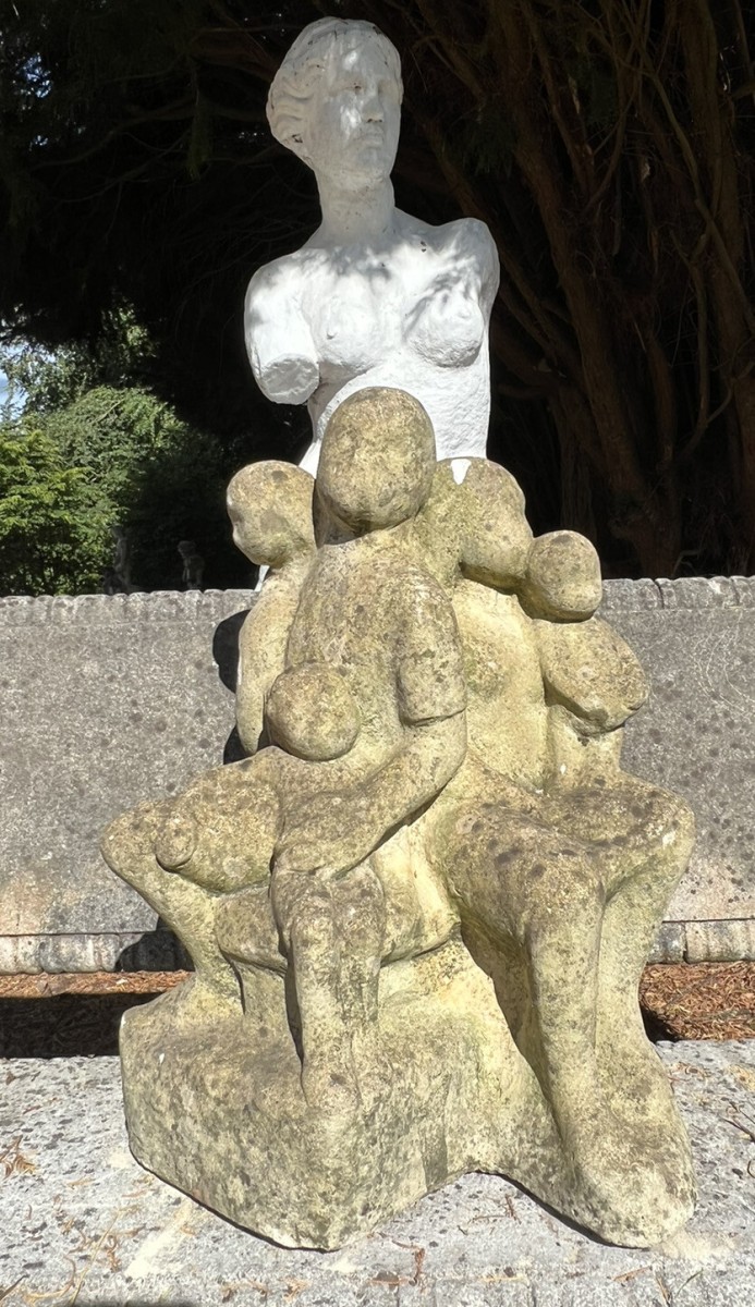 Primary image for Modernistic Henri Moore Style 'family Heirloom Portrait ' Garden Statue