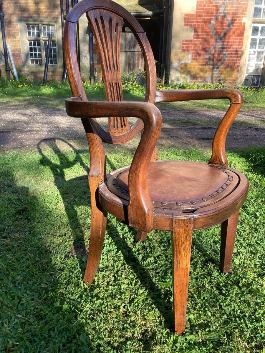 Primary image for Historical Antique White Star Line 'hms Titanic' Shield Back Campaign Chair