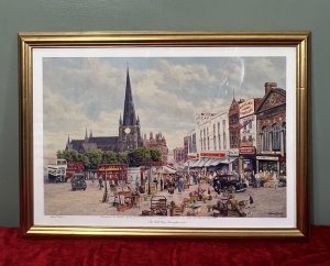 Brain Tovey The Bull Ring, Birmingham Signed Lithograph Print Composition - Ink on Vellum Circa - 2000 Listing Description Original Lithograph Print From The Brain Tovey Gallery Of The Bull Ring, Birmingham. Market View With Many Figures, Red Busses And Historic Architectural Merit. Signed By Artist. This Piece Was Originally Presented To Members of The Birmingham District Butchers Society To Celebrate The Millennium. Inscription On The Front By Artist With Artist Gallery Label On Reverse. Dimensions In Cm Height 43.5Cm X Width 63.5Cm
