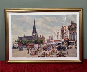 Brain Tovey The Bull Ring, Birmingham Signed Lithograph Print Composition - Ink on Vellum Circa - 2000 Listing Description Original Lithograph Print From The Brain Tovey Gallery Of The Bull Ring, Birmingham. Market View With Many Figures, Red Busses And Historic Architectural Merit. Signed By Artist. This Piece Was Originally Presented To Members of The Birmingham District Butchers Society To Celebrate The Millennium. Inscription On The Front By Artist With Artist Gallery Label On Reverse. Dimensions In Cm Height 43.5Cm X Width 63.5Cm
