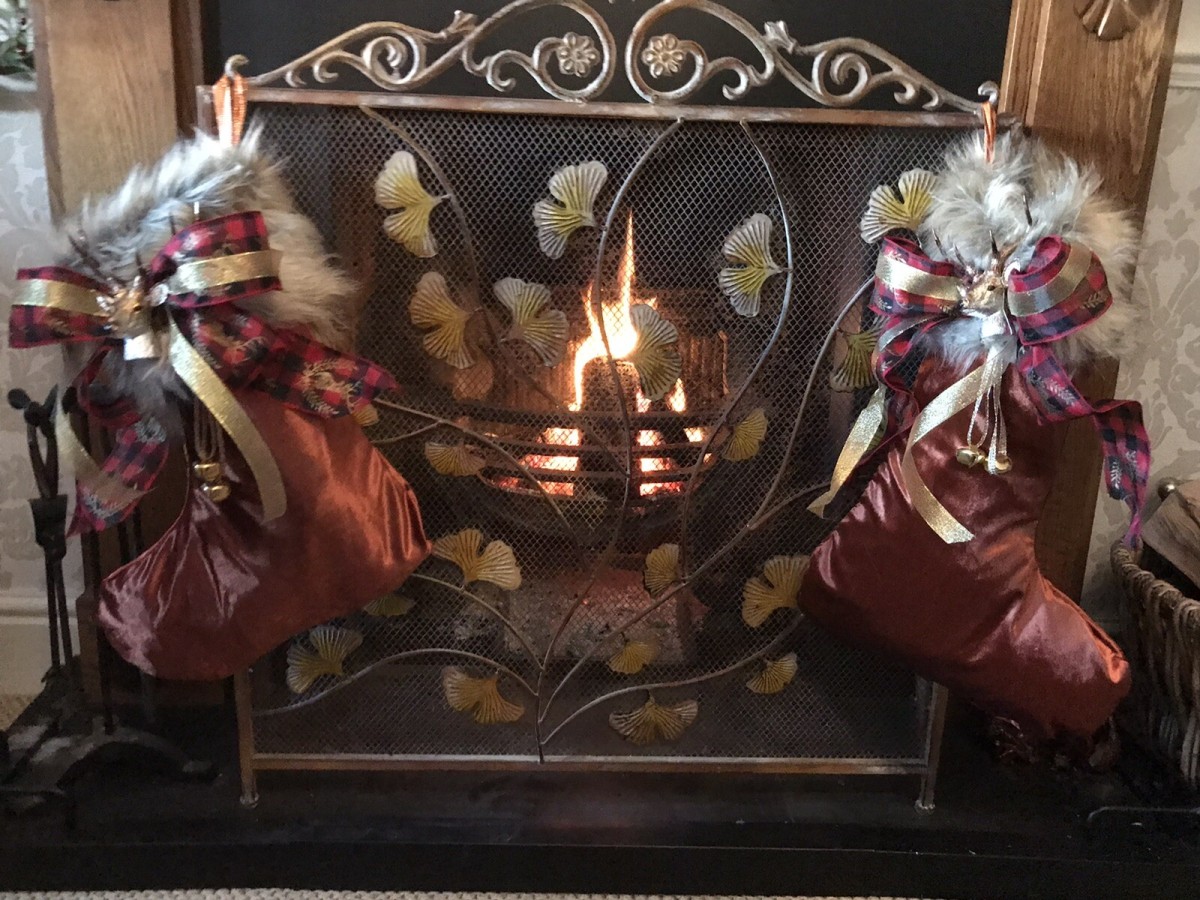 Primary image for Luxury Scottish Castle Inspired Designer Reindeer Faux Fur Christmas Stockings