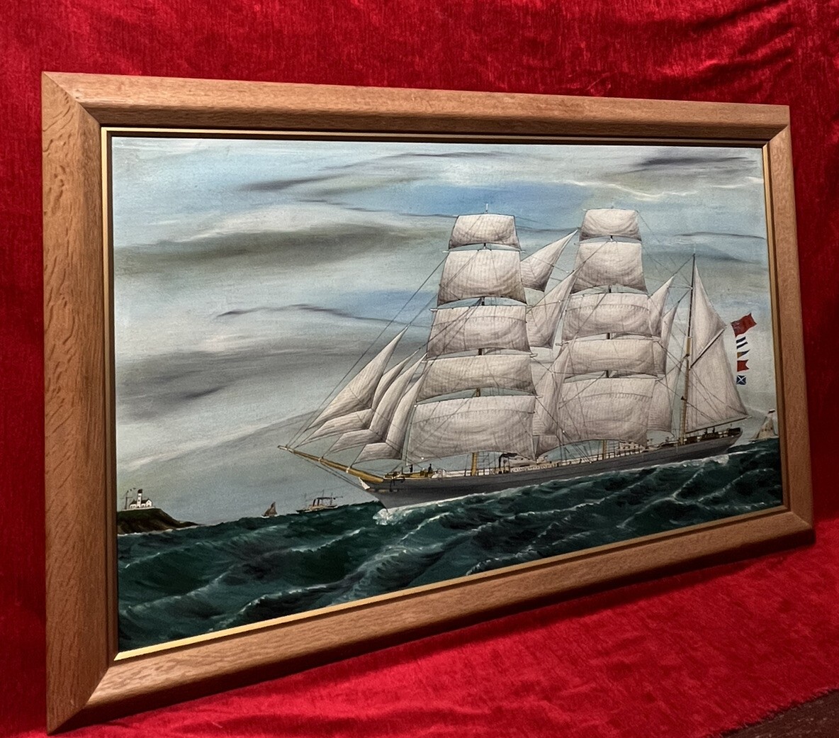 Fine 19th Century Baroque Clipper Ship Oil Painting After John Frederick Loos