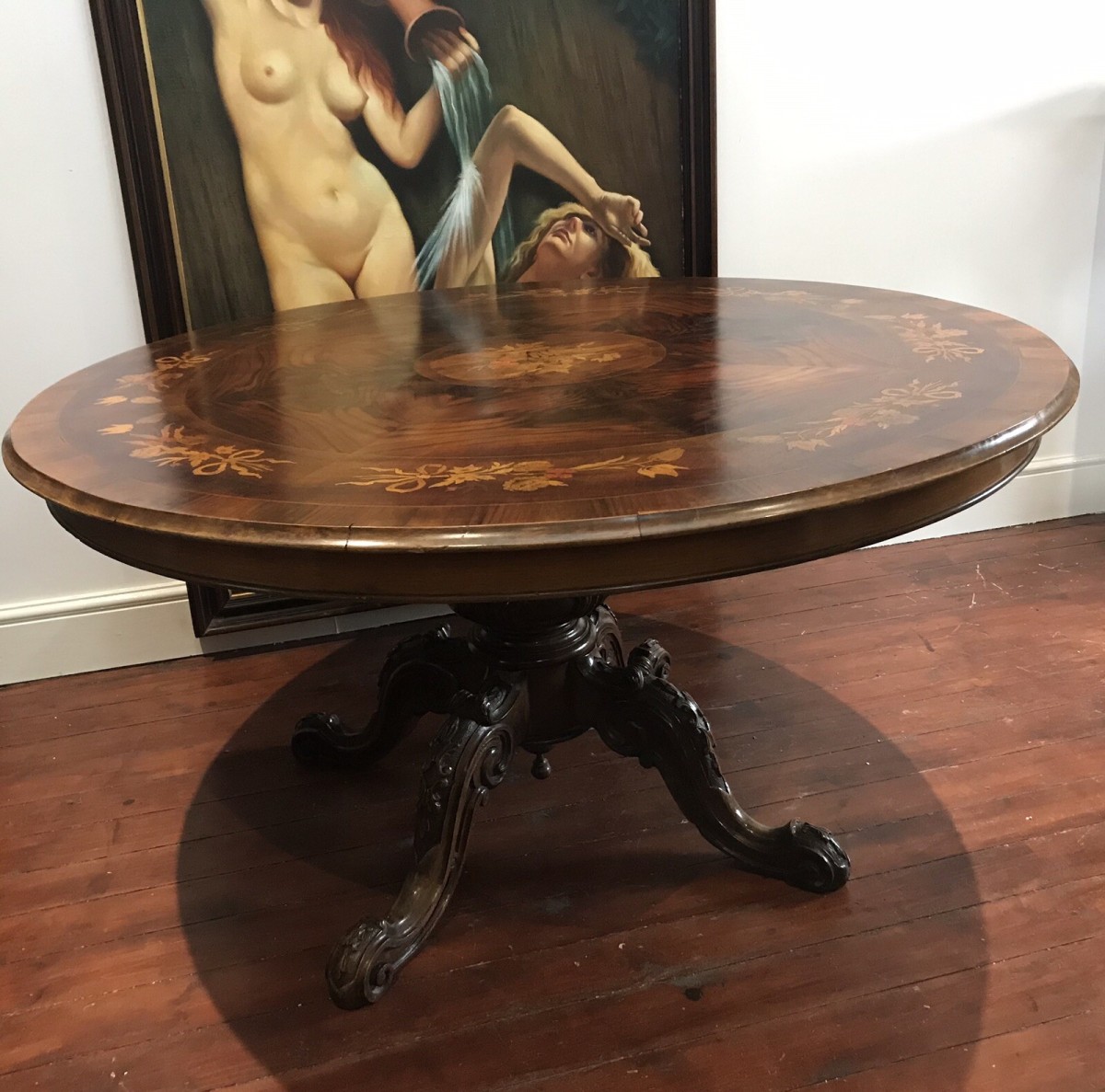 Primary image for 19th Century Victorian Kingwood Fine Marquetry Centre Table/ Dining Table