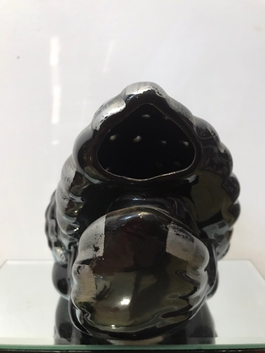 Vintage Staffordshire Black Swan Potpourri Decorative Table Display