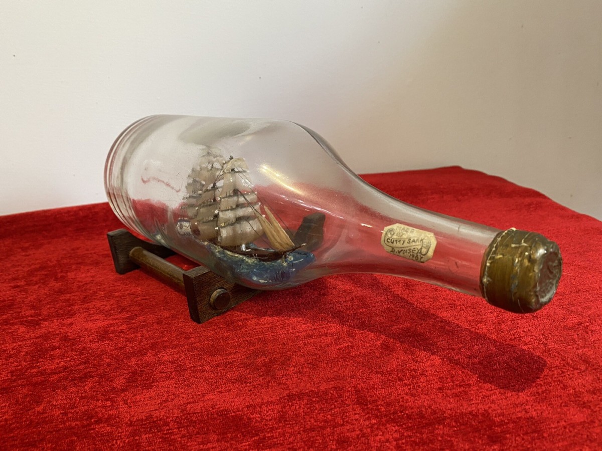 Cutty Sark Merchant Ship Model On Stand Hand Crafted Piece