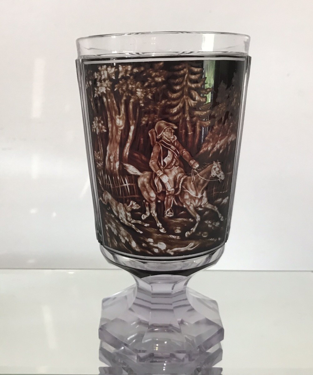 Primary image for Finest Quality Bohemian Facet Cut Goblet With Optical Viewing Eye