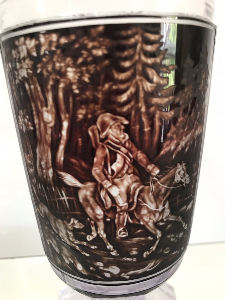 Finest Quality Bohemian Facet Cut Goblet With Optical Viewing Eye