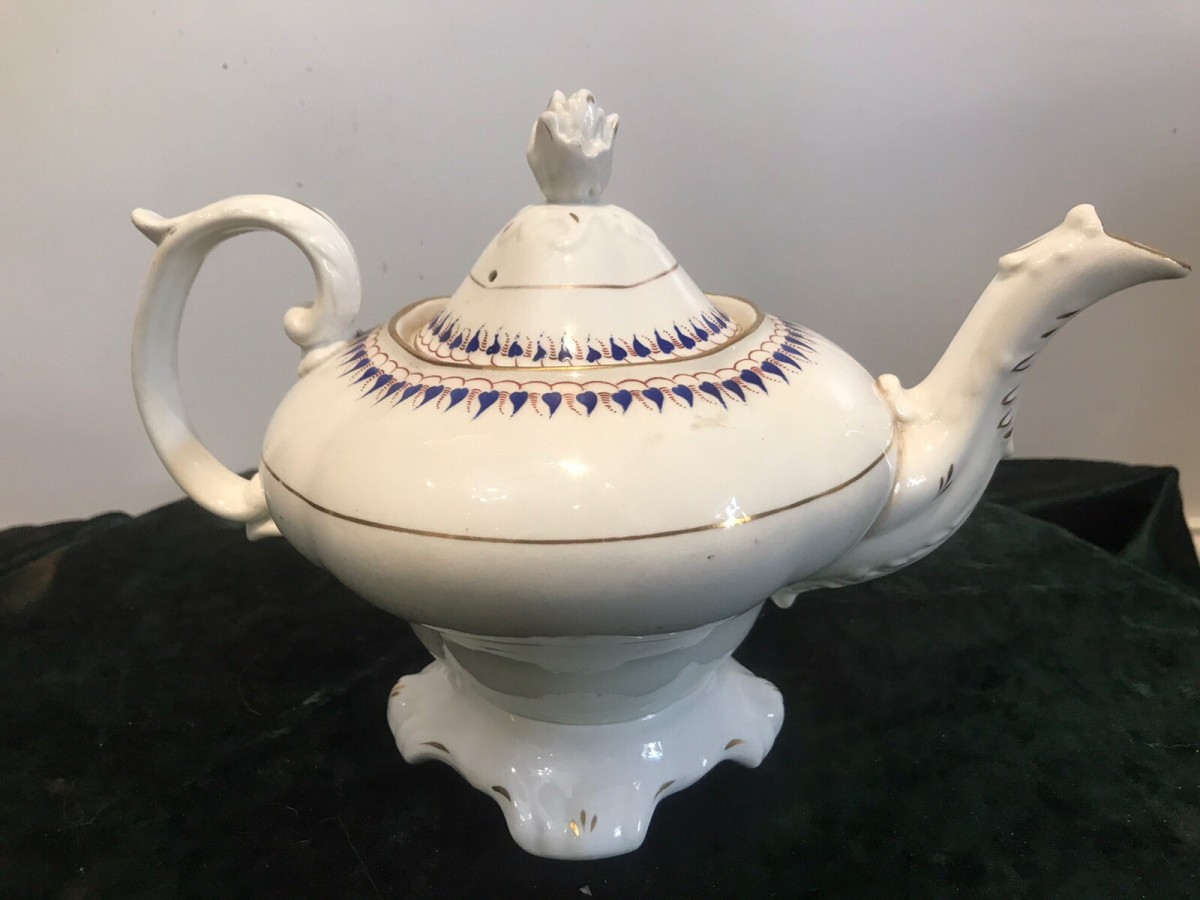 Fine Ornate Porcelain Napoleonic ‘limoges’ France Floral Gilt Decoration Tea Pot