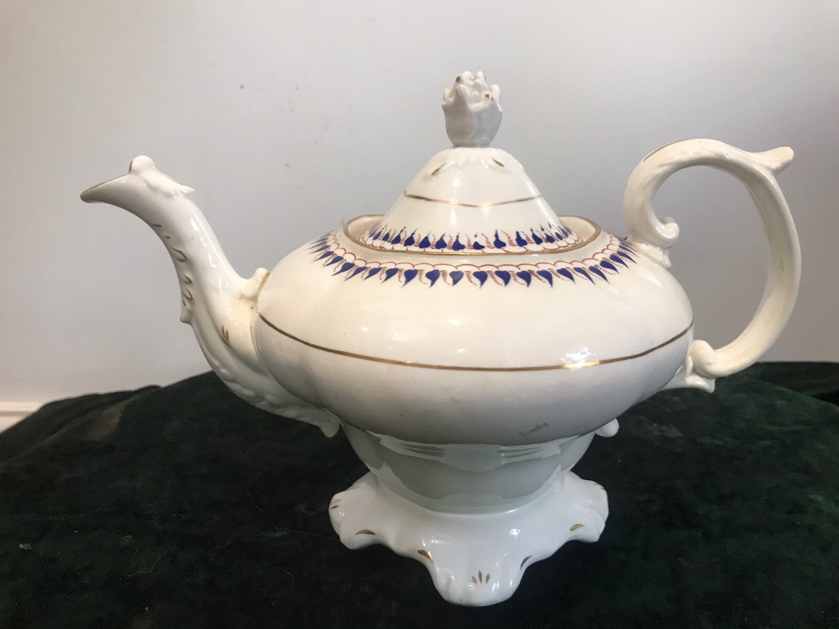 Fine Ornate Porcelain Napoleonic ‘limoges’ France Floral Gilt Decoration Tea Pot