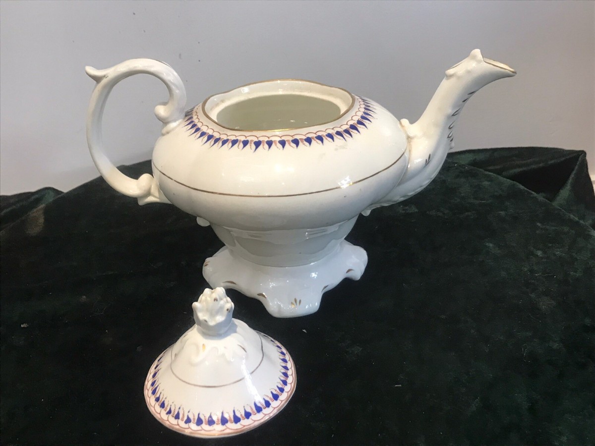 Fine Ornate Porcelain Napoleonic ‘limoges’ France Floral Gilt Decoration Tea Pot