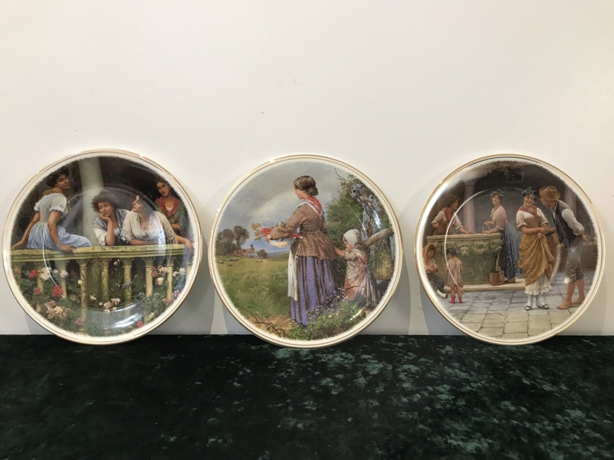 Primary image for Collection Of 3 Decorative Porcelain Wall Plates