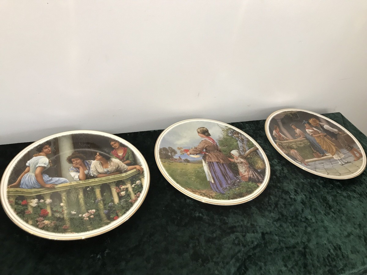 Collection Of 3 Decorative Porcelain Wall Plates
