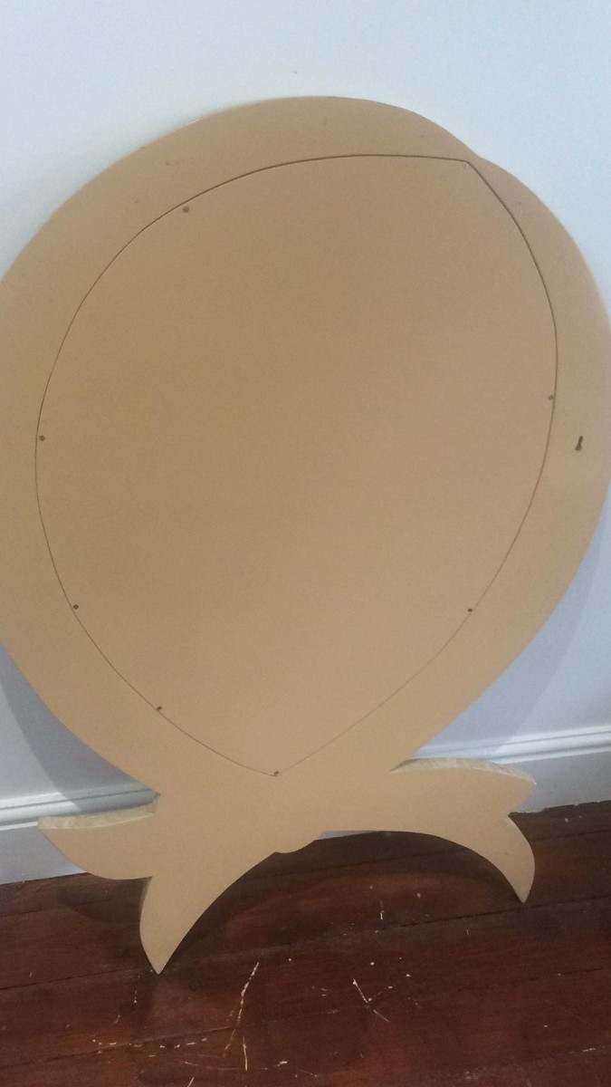 Stunning Italianate Solid Marble And Brass Inlay Bow Wall Mirror