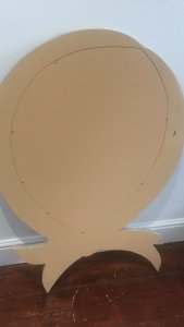 Stunning Vintage Italianate Bow Design Wall Mirror Incredible Unusual Shape Solid Marble With Brass Inlay With Solid Wood Back Exceptionally Heavy Quality Hand Crafted Item Weight Approx 30kg Dimensions In Inches Height 46” Width 28”