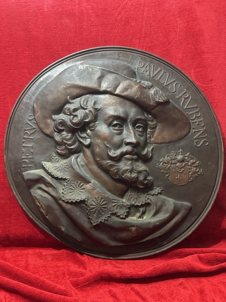 Historic Flemish Baroque Sir Peter Paul Ruben’s Copper Beaten Plaque
