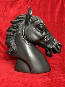 Early 20th Century Bronze Equestrian Bust Showpiece Of Horses Head Circa - 1910 Composition - Bronze Listing Description French Early 20th Century Finest Quality Horse Head Bust, Depicting Horse With Open Mouth And Head Pulled Back, Large Eyes And Flowing Maine. Unsigned. Stunning Showpiece For Eye Catching Room Display. Heavy Item Solid Bronze Provenance Purchased In Paris During The 1950's From Equestrian Bronze Collector. Part Of Lord Hills Extensive Bronze Collection. On Sale Now At The Famous Lord Hill Museum. Dimensions In Inches Height 13.5" X Width 12" X Depth 5.5"