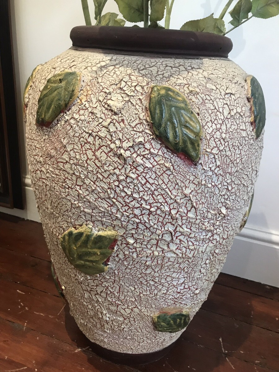 Large Tuskan Terracotta Olive Jar Urn